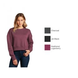 District® Women's Perfect Weight Fleece Cropped Crew-Neck Sweatshirt